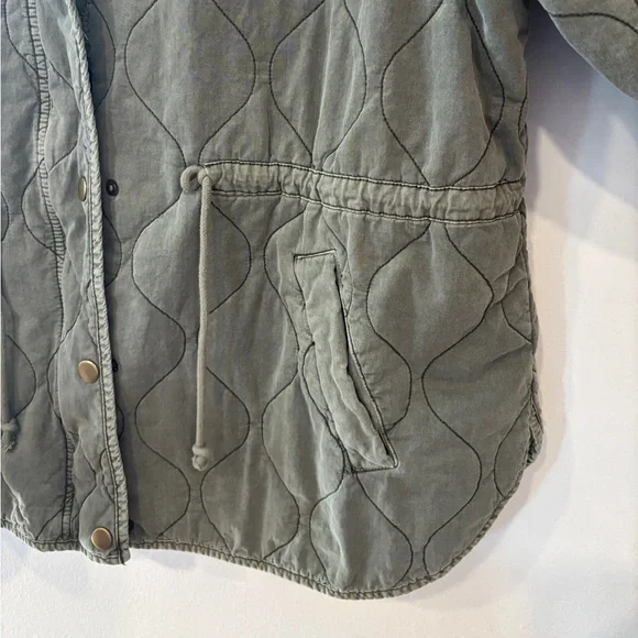 Maurice’s Plus Size Green Quilted Cinched Waist Jacket - Picture 2 of 6